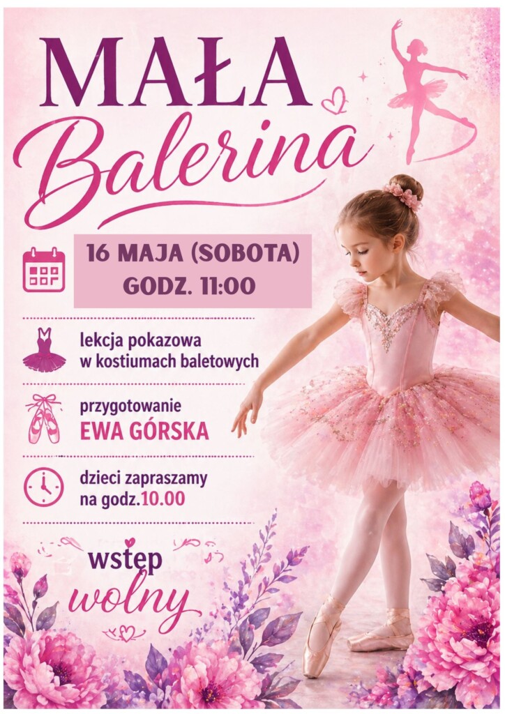 mała balerina plakat pokaz maja